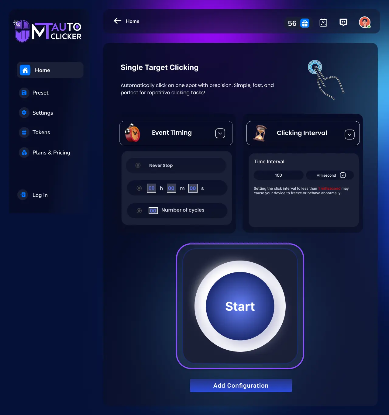 Step 3: Click on START